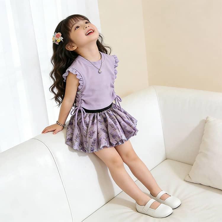 おしゃれ かわいい 女の子 スカート 100 セットアップ 2点セット キッズ 韓国風 花柄 フリル 子供服 半袖 ミニスカート ベビー 子供服 子供 |  | 11
