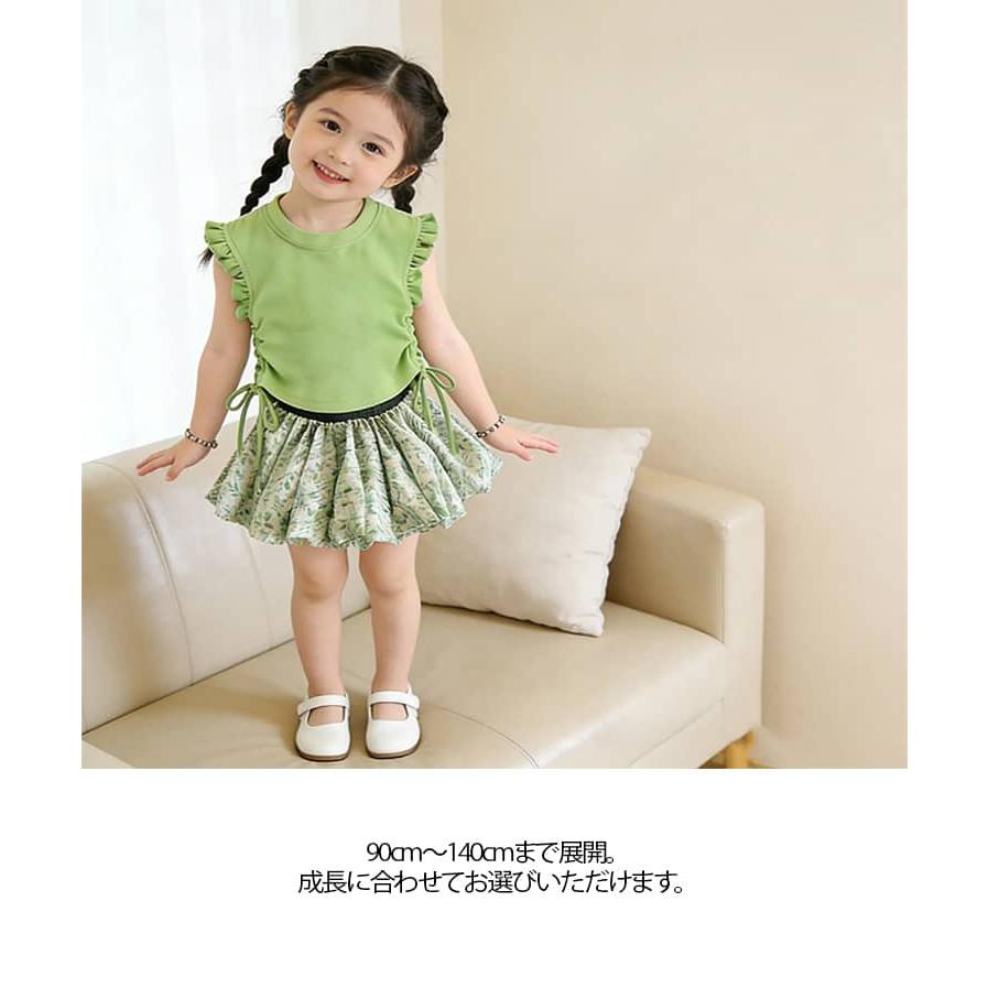 おしゃれ かわいい 女の子 スカート 100 セットアップ 2点セット キッズ 韓国風 花柄 フリル 子供服 半袖 ミニスカート ベビー 子供服 子供 |  | 15