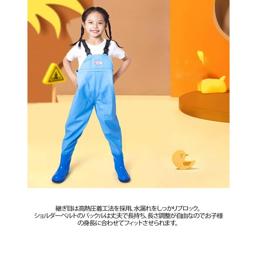 ウェーダー 防水 キッズ キッズ 子供用 下水パンツ 胴付長靴 プレイウェア 幼児 海遊び 漁業用 川遊び 砂遊び 潮干狩り 釣り 田んぼ作業 幼稚園 |  | 19