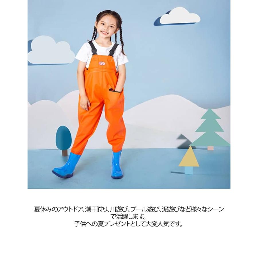 ウェーダー 防水 キッズ キッズ 子供用 下水パンツ 胴付長靴 プレイウェア 幼児 海遊び 漁業用 川遊び 砂遊び 潮干狩り 釣り 田んぼ作業 幼稚園 |  | 17