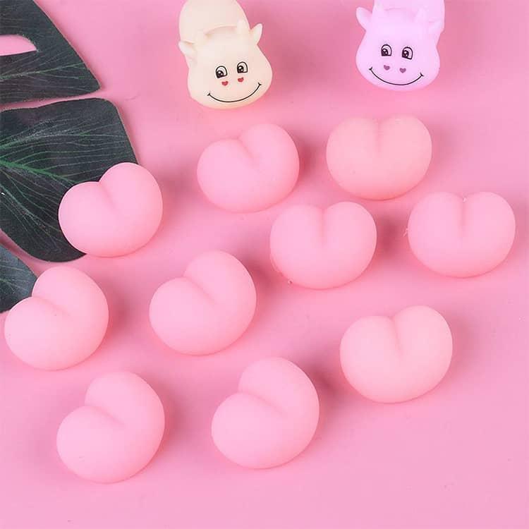 100個セット 立体 3D おしり パーツ スクイーズ 肉球  ぷにぷに シールに貼る おしりスクイーズ 立体シール DIY 平成レトロ おしりシール |  | 04