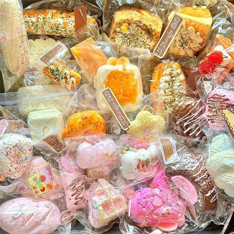 福袋 6点セット/7点セットスクイーズ  肉球 低反発 おもちゃ 大サイズ 中サイズ ぷにぷに もちもち かわいい パン ケーキ スイーツ 大福 そっ |  | 14