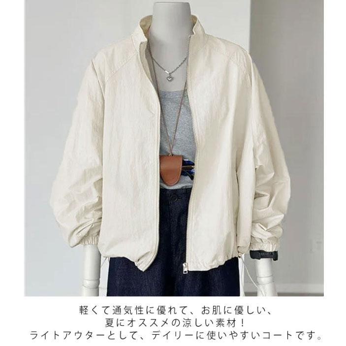 レディース ジャケット 薄手 防風 夏 ブルゾン 長袖 カジュアル 春 ライトアウター ショート丈 UVカット マウンテンパーカー パーカー 立ち襟 |  | 08