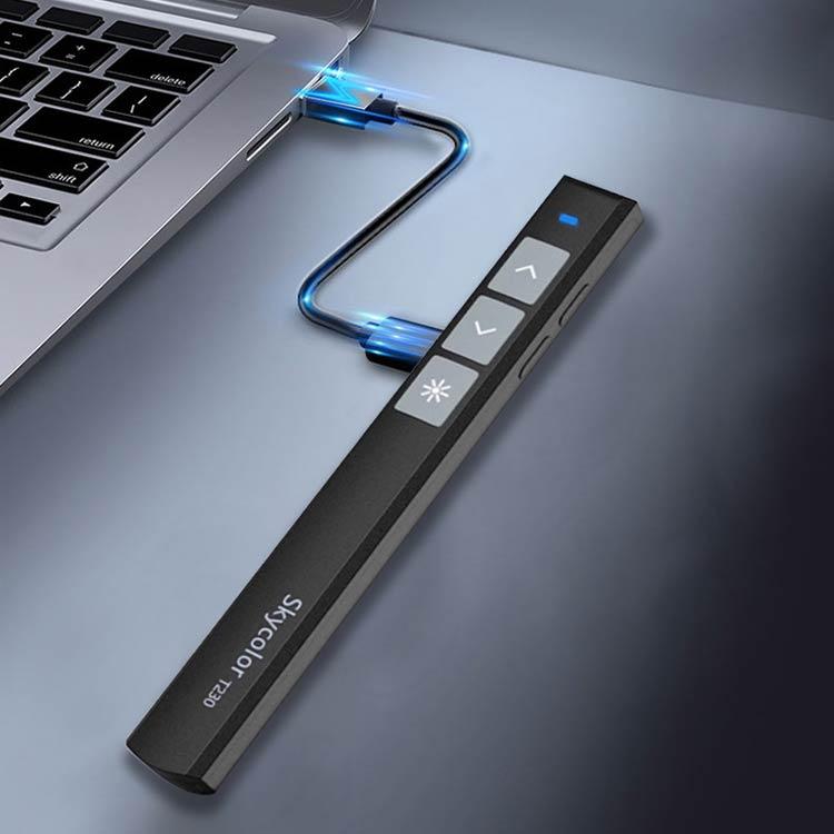 電池がいらない 充電式 ポインター レーザー パワーポイント リモコン型 小型 プレゼン ワイヤレス プレゼンター 充電 レーザー プレゼンテーショ |  | 02