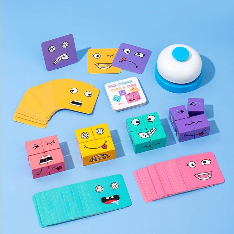 顔変化 ブロックゲーム 木製 フェイスチェンジ マジックキューブ 教育 パズル 知育おもちゃ フィジェットトイ ストレス解消 ミニボードゲーム 子供 |  | 04
