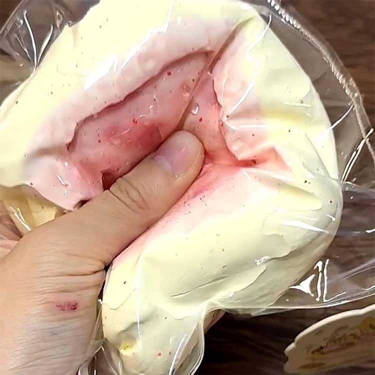 マシュマロクッキー スクイーズ  低反発 ぷにぷに ふわふわおもちゃ ケーキ 肉球 感触 プッシュ 神ふわままごと サプライズ お握りおにぎり ストレ |  | 04