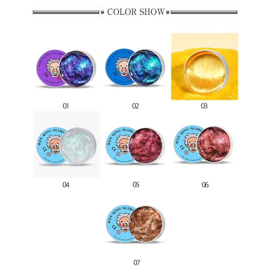 【2個セット】ハンドガムクリア スライム 全19色 シンキングパティ ハンドガムスライム 液体ガラススラッジ Slime クリスタルストレス解消パテ |  | 06