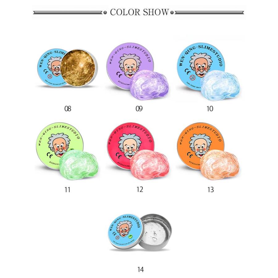 【2個セット】ハンドガムクリア スライム 全19色 シンキングパティ ハンドガムスライム 液体ガラススラッジ Slime クリスタルストレス解消パテ |  | 07