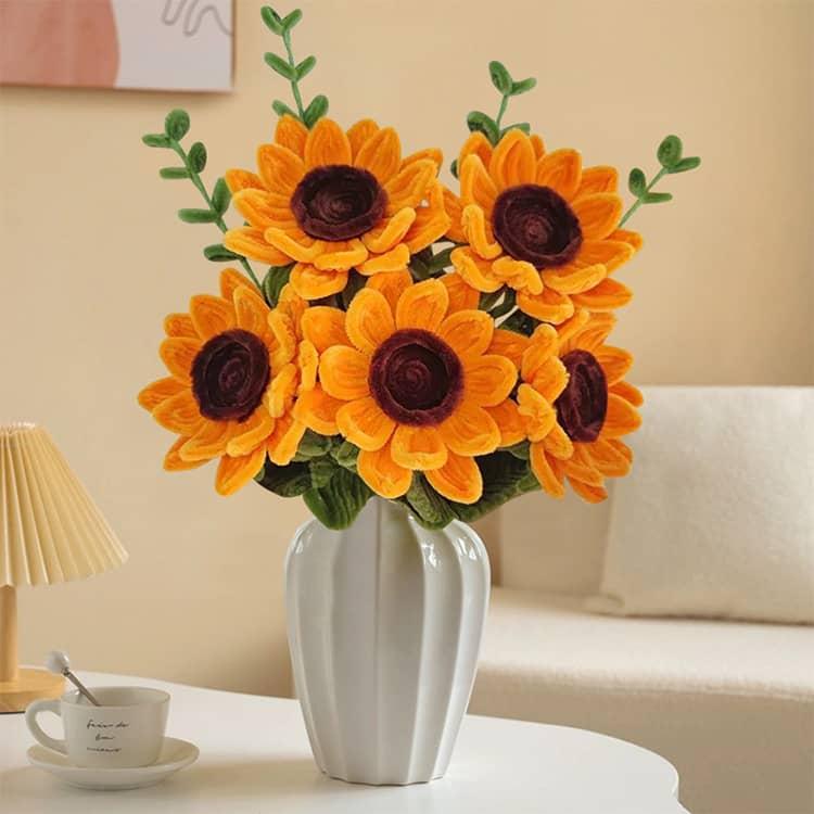 全7種類 セット 手芸モール モールフラワー 手作りキット セット カラーモール 花束 向日葵 カーネーション ローズ チューリップ 百合 蓮の花 工 |  | 18