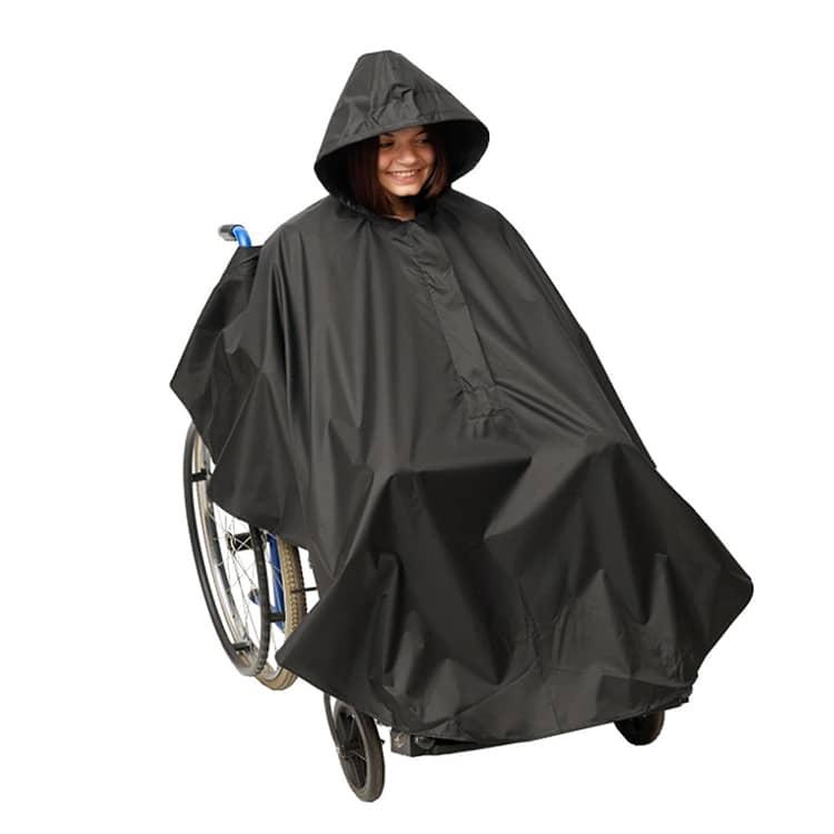 車いす用 レインコート 介護 車椅子用レインコート レインポンチョ 幅広 車いす 介助用 ポンチョ 雨具 雨合羽 カッパ はっ水加工 フード付き 男女 |  | 02