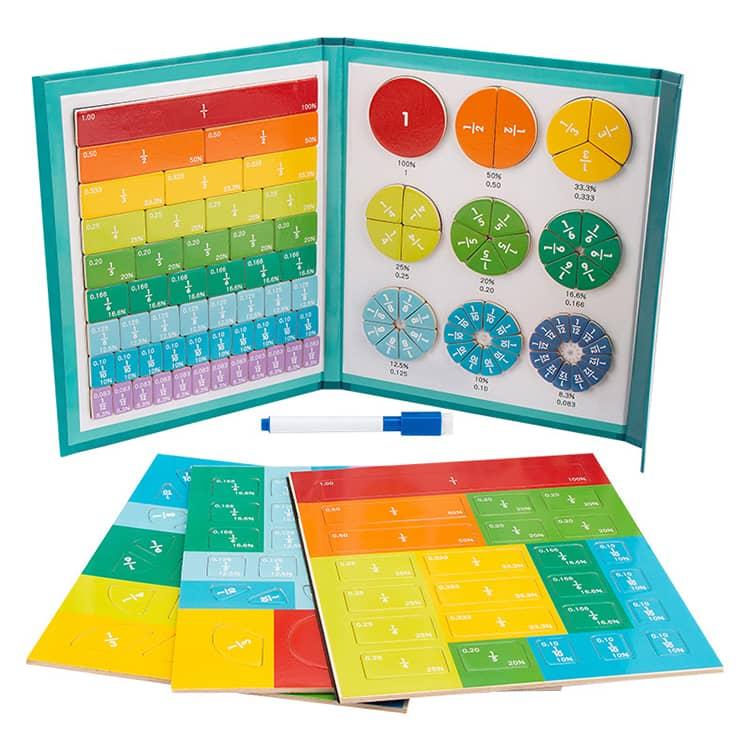 分数学習 知育おもちゃ 数学 算数教具 小学生 知育玩具 分数 幼児 ギフト 子ども プレゼント 恐竜 オモチャ 誕生日 女の子 男の子 分数パズル |  | 01