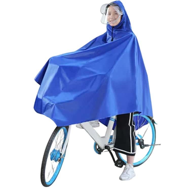 レインコート 自転車 カッパ ポンチョ カゴまで 雨具 ダブルバイザー 二重ツバ シングルつば 2タイプ自転車用レインポンチョ 広いつば バイク レデ |  | 03