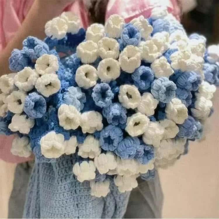 花束ブランケット かぎ針編みキット バラ 毛糸 DIY 手作り ブーケ ブランケット 未完成品 初心者向け 柔らかい フラワー 編み物 セット 花束の |  | 13