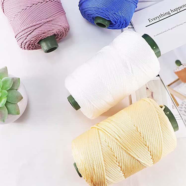 毛糸 2巻セット サマー ヤーン クロシェ用軽量ロープ ポリプロピレン 夏糸 リネン風 糸 クールホローヤーン サマーヤーン 春 夏 日よけ帽子 手編 |  | 02