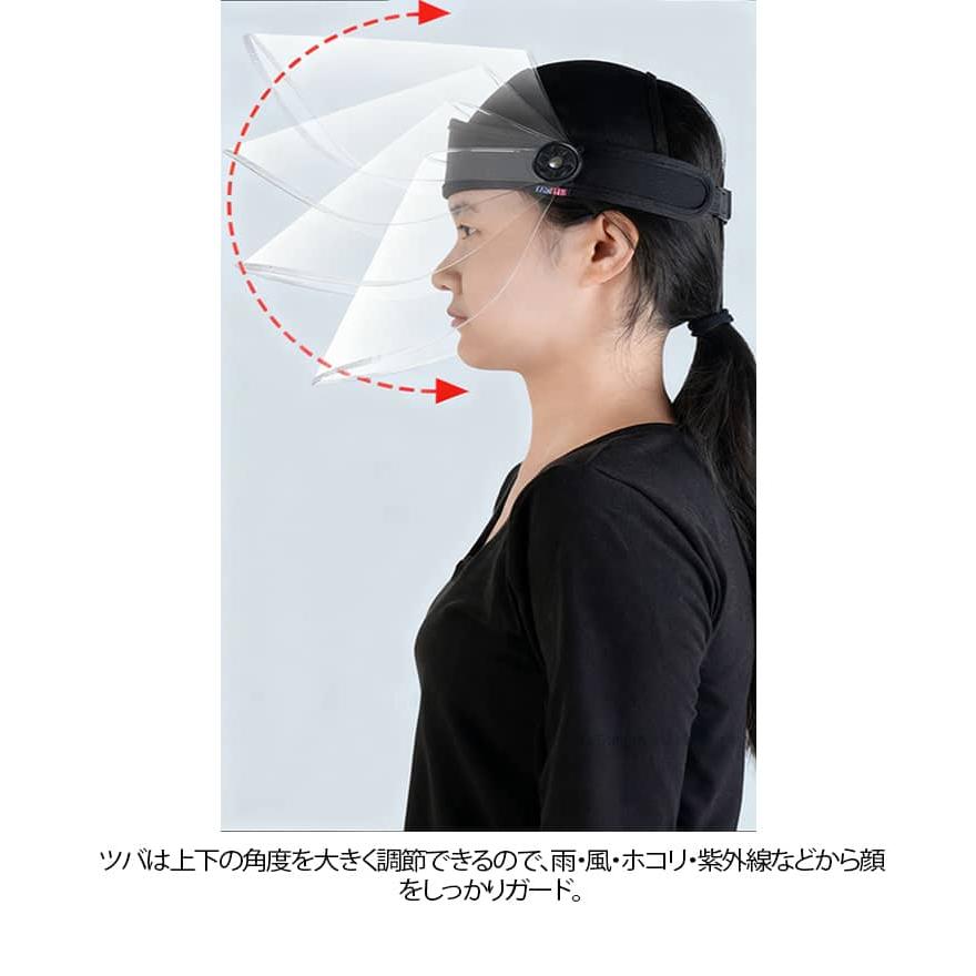 レインバイザー クリアバイザー 自転車用 顔が濡れない 角度調整 耳も隠れる ワイドなつば 雨用バイザー 梅雨対策 雨の日 レインハット レインコート |  | 08