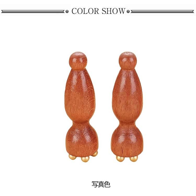 2個セット 美顔器 目元ケア フェイスケア ツボ押し 経絡 ひょうたん型 蓮の実型 天然素材 なめらか 多機能美容棒 高級感 スキンケア むくみケア |  | 06