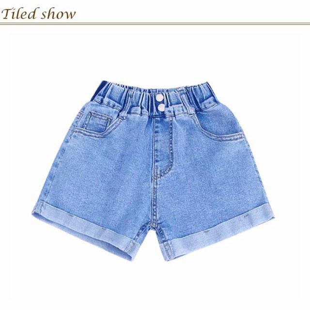 ショートパンツ 女の子 夏用 デニムショートパンツ 短パン 半ズボン ボトムス ロールアップ ジュニア デニムパンツ かわいい オシャレ 110 12 |  | 12