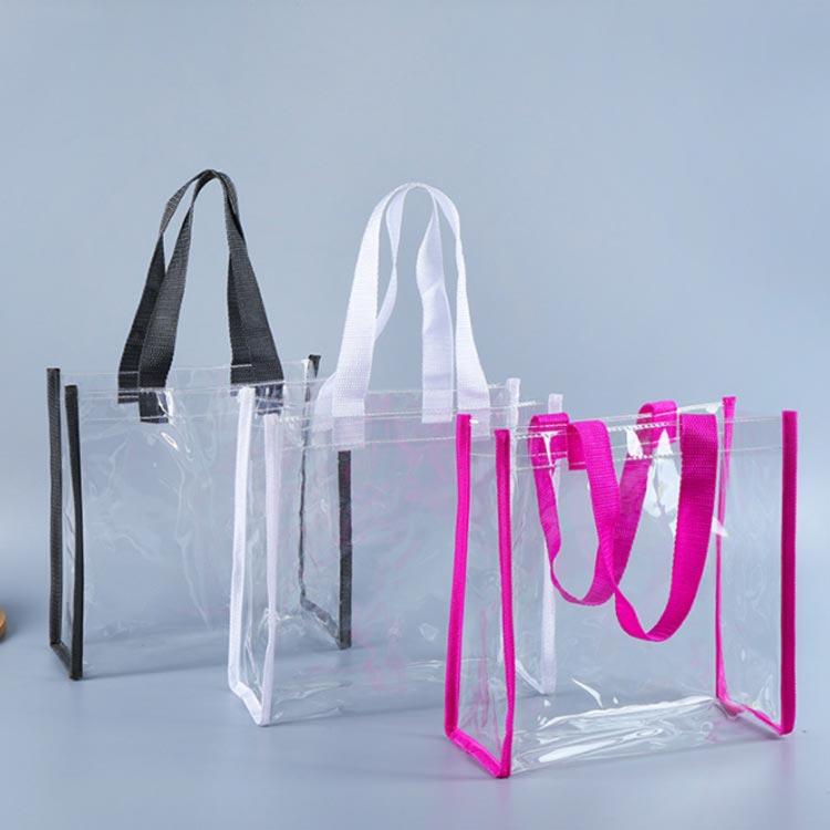 クリアバッグ ビニールバッグ 透明バッグ PVC トートバッグ 中見せ 防水 防塵 イベント クリア 保存 シンプル ギフトバッグ サイズ選べる エコ |  | 02