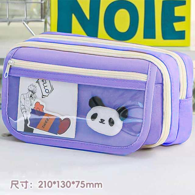 100本ペン収納可の大容量!ペンケース 単品 筆箱 ふで箱 可愛い おしゃれ 韓国風 クリア 見える 高校生 中学生 多機能 ペンホルダー シンプル |  | 01