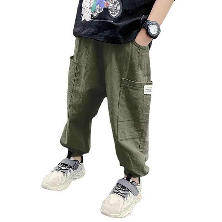 ロングパンツ キッズ 長ズボン ストレッチ ロングパンツ ジュニア 子供服 ボトムス パンツ ストレッチパンツ 男の子 女の子 子供服 薄手 虫除け |  | 04