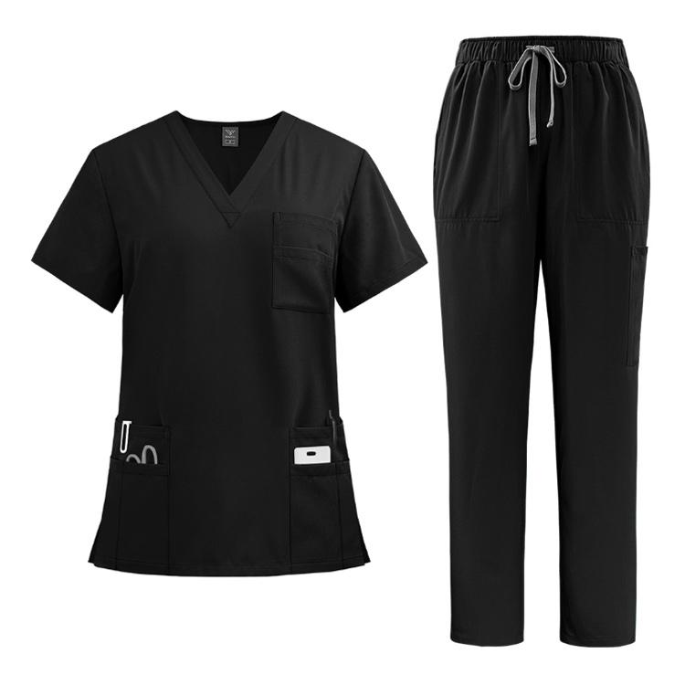 スクラブ 上下セット 女性用 白衣 半袖 スクラブ 白衣 医療 パンツ ズボン かわいい ナース服 医療用 レディース 看護師 ナース 介護士 総ゴム |  | 01