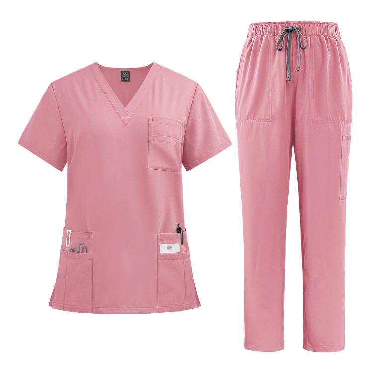 スクラブ 上下セット 女性用 白衣 半袖 スクラブ 白衣 医療 パンツ ズボン かわいい ナース服 医療用 レディース 看護師 ナース 介護士 総ゴム |  | 03
