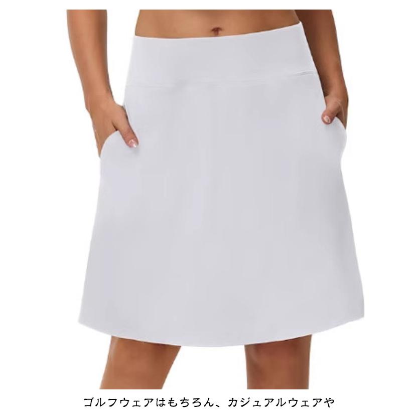 ゴルフスカート インナー付き 膝丈 テニスウェア ゴルフ スカート 丈長め レディース 膝 丈 テニススカート ゴルフウェア 春 夏 秋 吸汗 速乾 |  | 12