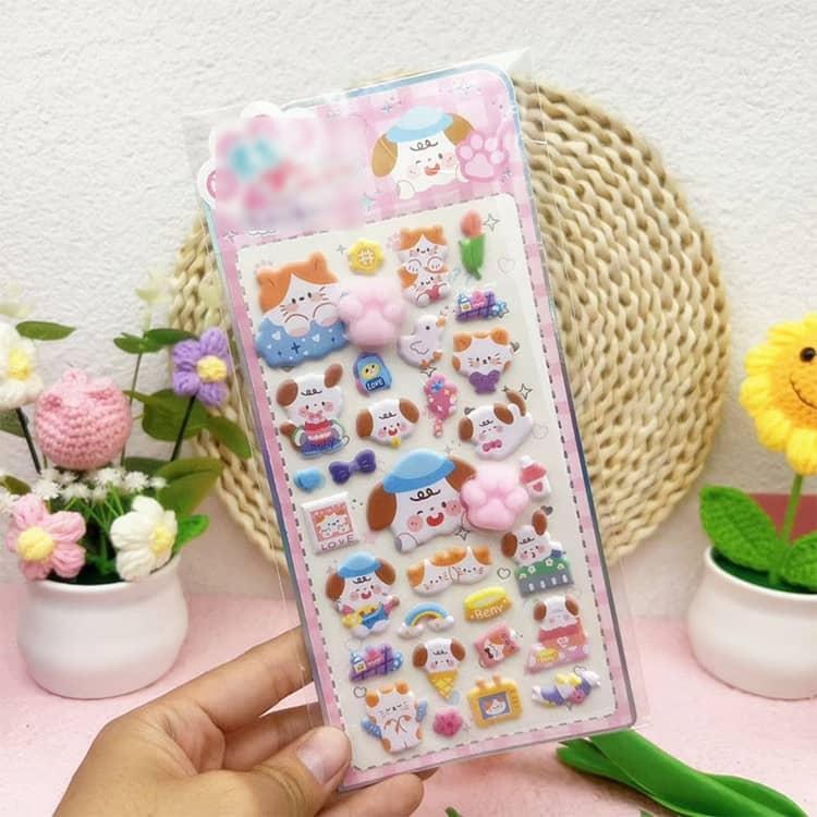 肉球シール にくきゅう ぷくぷく 12枚セット 猫 犬 ぷにぷに 3D 立体 ステッカー もちもち かわいい 猫の手 おしり 動物 キャラクター うさ |  | 03