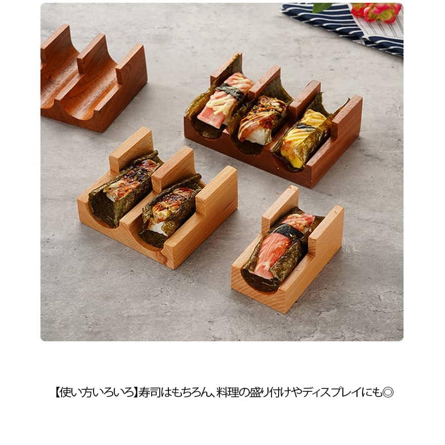 手巻き寿司 寿司型 木製 寿司ホルダー 刺身皿 おしゃれ 寿司プレート 寿司サービングトレイ ウニ 手持ちスタンド 皿 ディスプレイ 創作食器 寿司ト |  | 10
