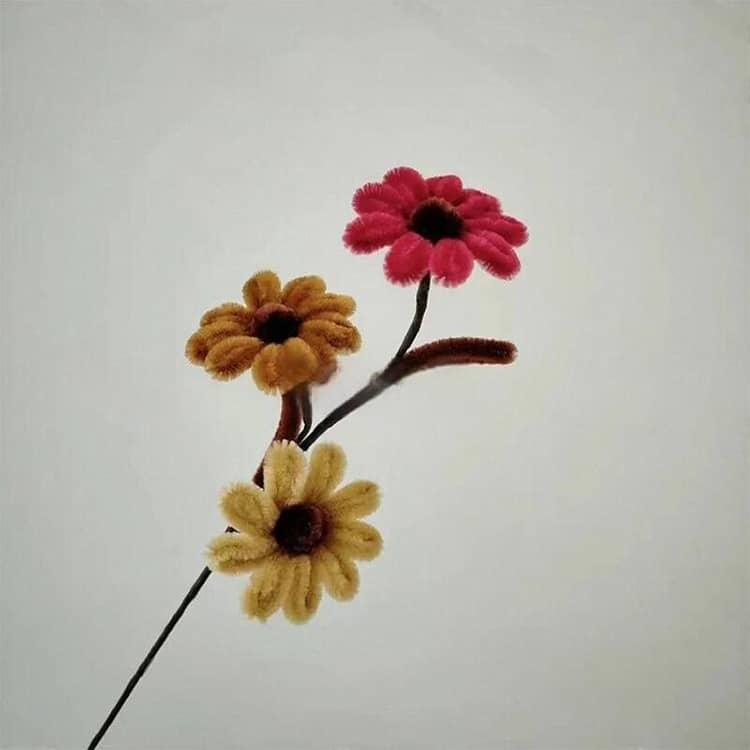 モールフラワー 手作りキット 菊 45本 ひなぎく 花束 モールアート 手芸 工作 セット 子供 小学生 初心者 簡単 造花 手芸用 カラーモール 材 |  | 14