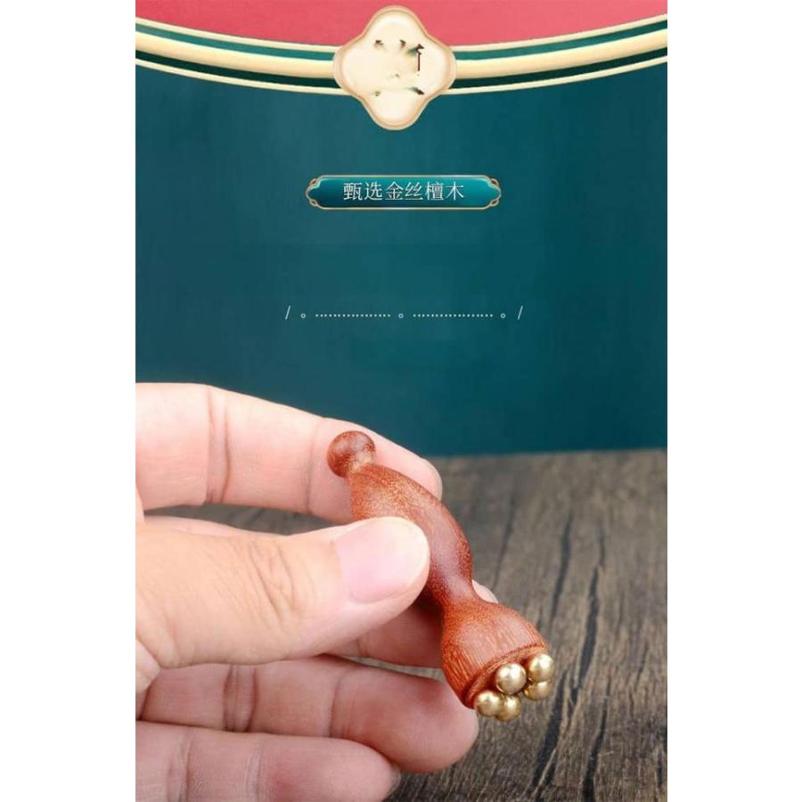 2個セット 美顔器 目元ケア 蓮モチーフ マッサージ棒 フェイスケア ツボ押し 経絡 ひょうたん型 蓮の実 天然素材 真鍮製 なめらか 多機能 美容棒 |  | 12
