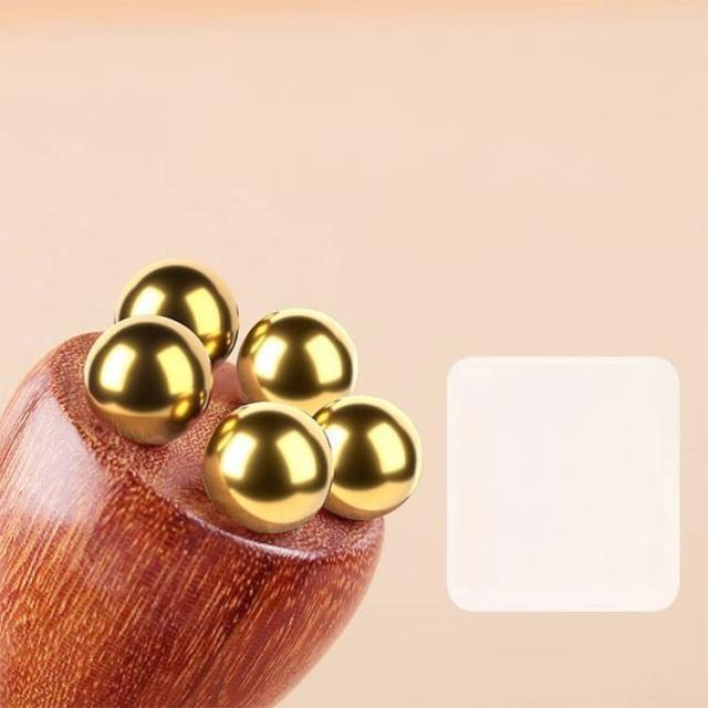 2個セット 美顔器 目元ケア 蓮モチーフ マッサージ棒 フェイスケア ツボ押し 経絡 ひょうたん型 蓮の実 天然素材 真鍮製 なめらか 多機能 美容棒 |  | 03