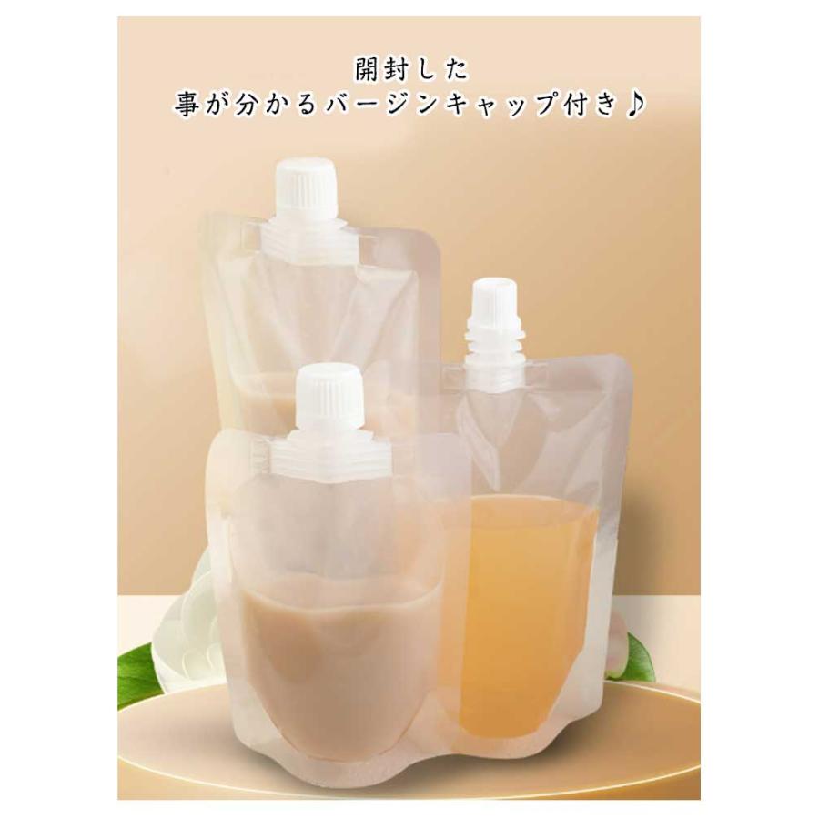 容器 保存容器 大口 ジュースパック パウチ 100ml 500ml 380ml 300ml パック 100個セット スパウトパウチ 250ml ふた |  | 07