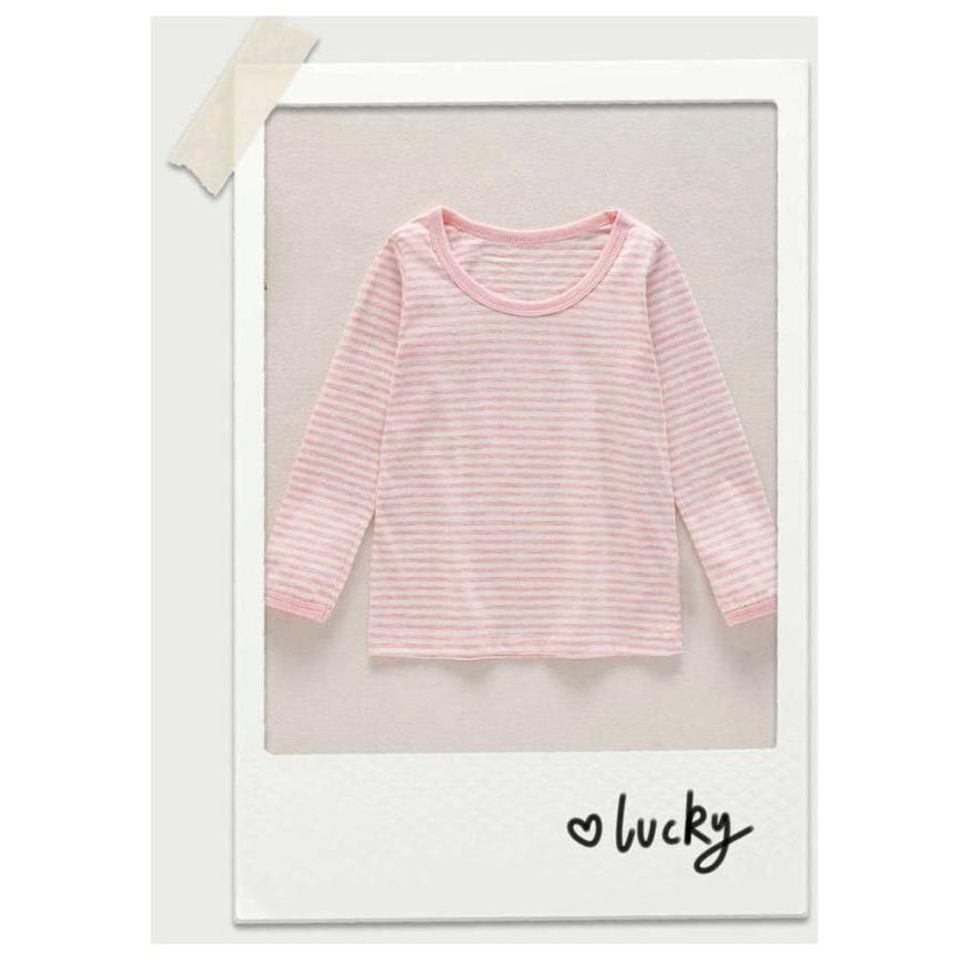 2枚セット インナーシャツ キッズ 子供 長袖 Tシャツ 肌着 綿 コットン ロンT ジュニア 女の子 男の子 中学生 小学生 無地 ボーダー柄 通園 |  | 14