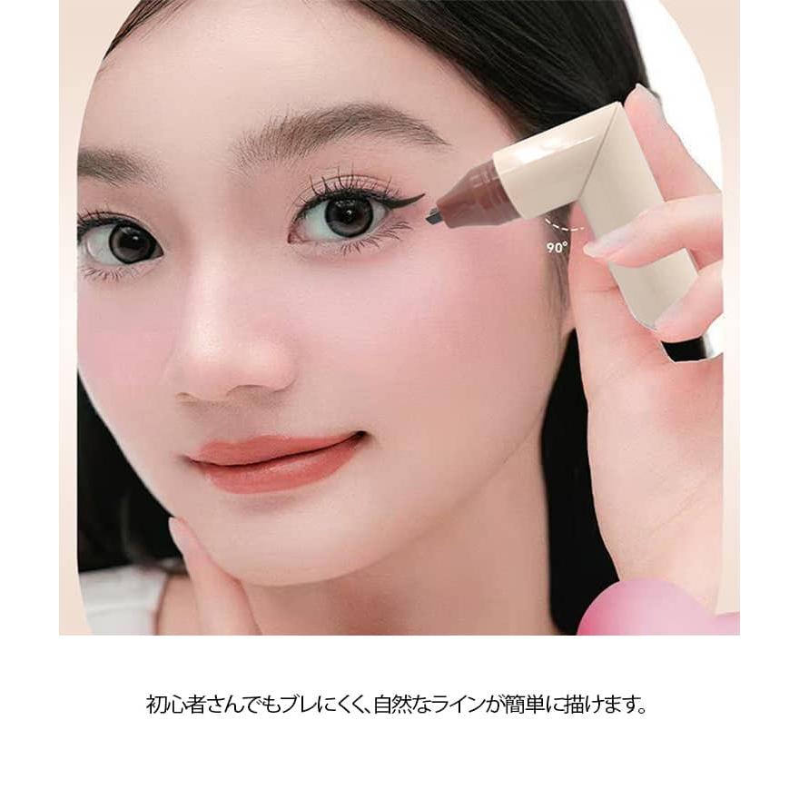 2本セット アイライナー スタンプ 90度曲がりOK 描きやすい アイライン印鑑 まつ毛 メイクアップ アイラインスタンプ 防水 防汗 速乾 落ちにく |  | 11