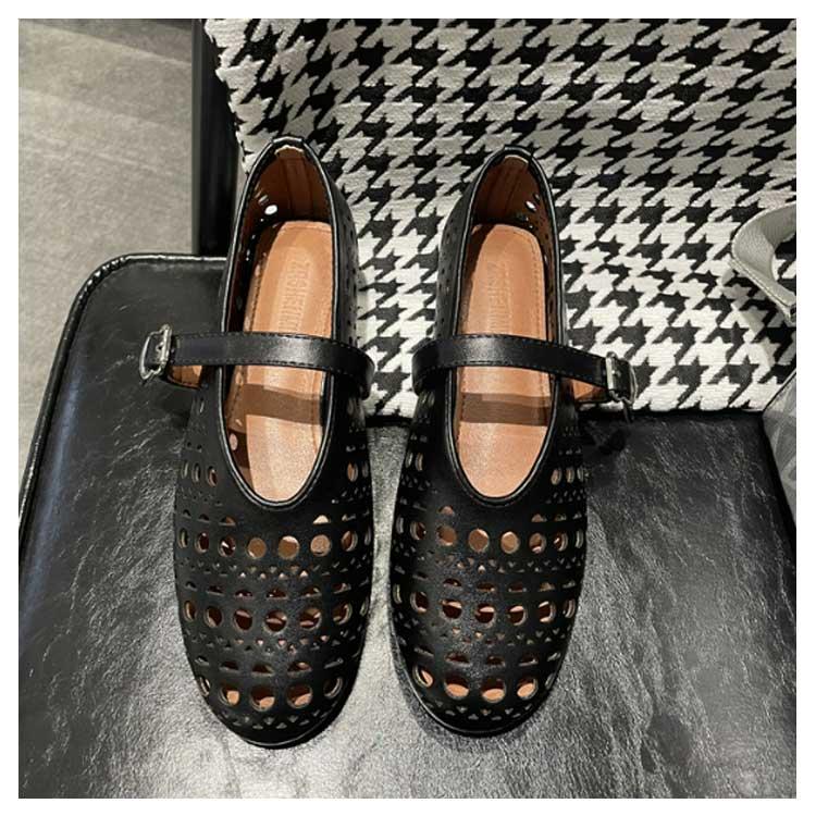メッシュシューズ ローヒール ストラップ パンプス 痛くない ぺたんこ ローファー 脱げにくい 歩きやすい シンプル パンプス フラットシューズ レデ |  | 12