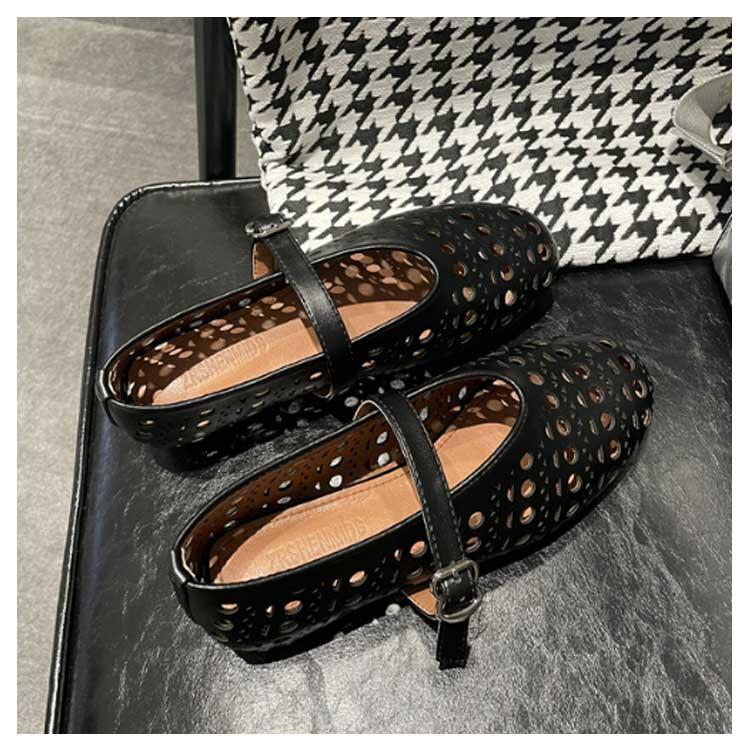 メッシュシューズ ローヒール ストラップ パンプス 痛くない ぺたんこ ローファー 脱げにくい 歩きやすい シンプル パンプス フラットシューズ レデ |  | 13