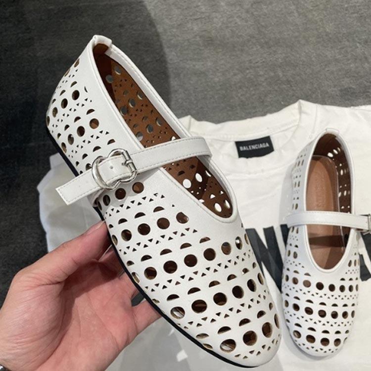 メッシュシューズ ローヒール ストラップ パンプス 痛くない ぺたんこ ローファー 脱げにくい 歩きやすい シンプル パンプス フラットシューズ レデ |  | 04