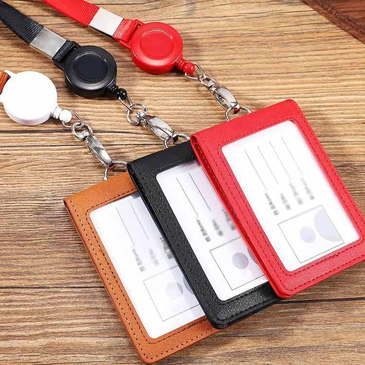 パスケース リール付き 伸縮 定期入れ IDカードホルダー ICカード ネックストラップ 薄型 ２枚切替可能 両面パスケース レディース メンズ シン |  | 02