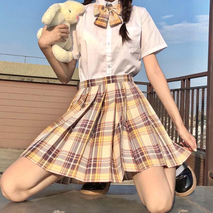 制服 スカート チェック柄 スクールスカート 学生制服　43cm レディース 高校生 中学生 通学 入学 女子高生 プリーツスカート 学生服 オールシ |  | 04