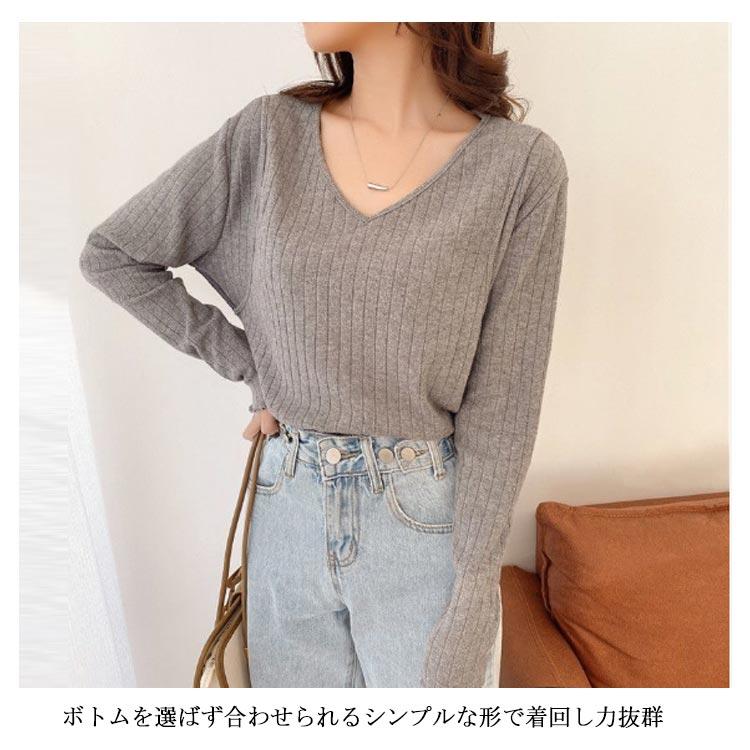マタニティ カットソー 長袖 Tシャツ 授乳口付トップス インナー プルオーバー Vネック リブ 薄手 春 秋 無地 全3色 |  | 10