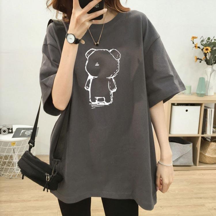 授乳服 マタニティ Tシャツ 半袖 授乳 チュニック 授乳口付き ビッグTシャツ マタニティトップス カットソー 母親 服装 妊娠 出産 産前 産後 |  | 01
