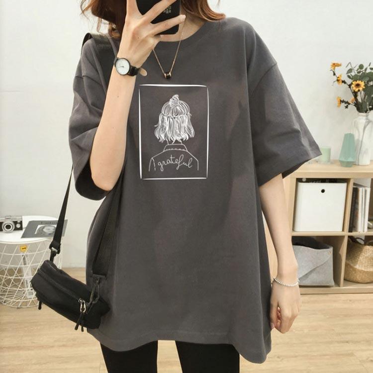 授乳服 マタニティ Tシャツ 半袖 授乳 チュニック 授乳口付き ビッグTシャツ マタニティトップス カットソー 母親 服装 妊娠 出産 産前 産後 |  | 04