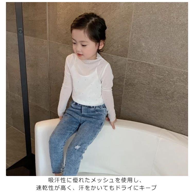 シャツ キッズ服 シアートップス 女の子 シースルー インナー 花柄 レース付き 日焼け対策 子供服 ラッシュガード ハイネック 薄手 長袖 子供服 |  | 09