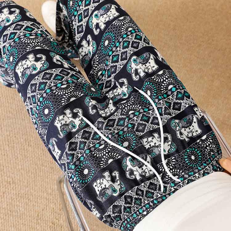 タイパンツ レディース ワイドパンツ 春 夏 エスニック アジアン かわいい ゾウ柄 ぞう 象 部屋着 ルームウェア ロングパンツ 軽い ストレート |  | 03