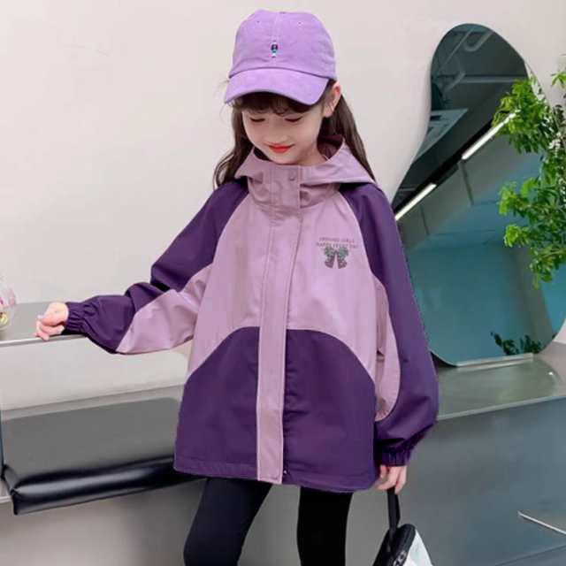 ウィンドブレーカー 女の子 子供服 キッズ 羽織り パーカー フード付き おしゃれ 秋服 110 120 130 140 150 160cm ガールズ |  | 02