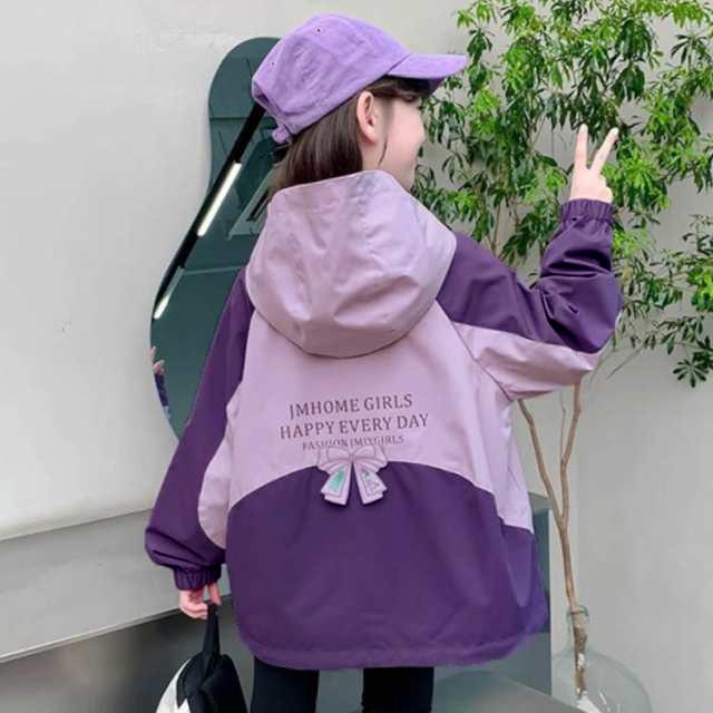 ウィンドブレーカー 女の子 子供服 キッズ 羽織り パーカー フード付き おしゃれ 秋服 110 120 130 140 150 160cm ガールズ |  | 04