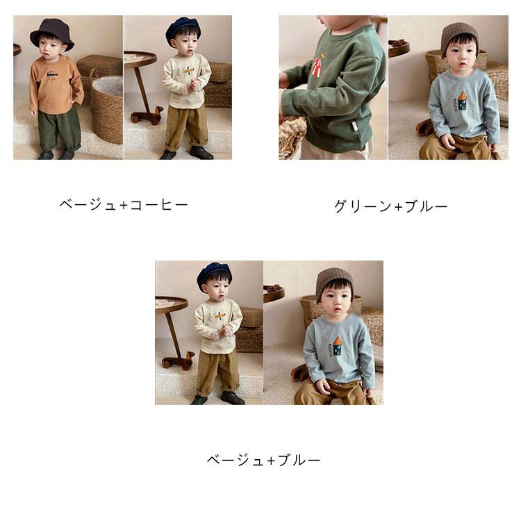 2枚セット ベビー Tシャツ プリント 長袖tシャツ 子供服 キッズ 赤ちゃん 男の子 女の子 綿 ロンT トップス カットソー 66 70 80 9 |  | 07