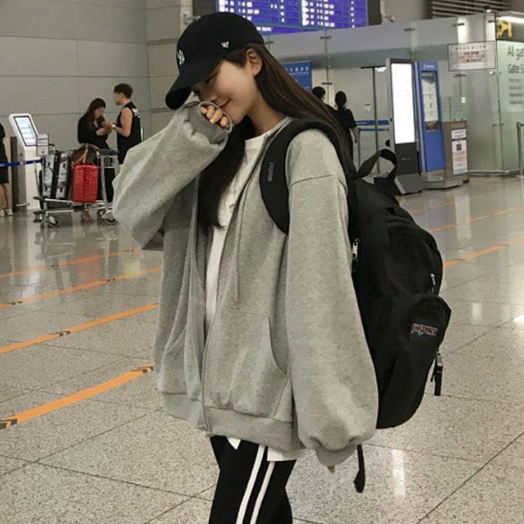 ジップアップ パーカー アウター レディース 韓国ファッション 薄手 フード付き 無地 大きいサイズ 長袖 着回し ミドル丈 春 夏 秋 着痩せ ゆっ |  | 01