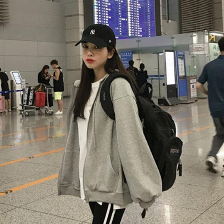 ジップアップ パーカー アウター レディース 韓国ファッション 薄手 フード付き 無地 大きいサイズ 長袖 着回し ミドル丈 春 夏 秋 着痩せ ゆっ |  | 02